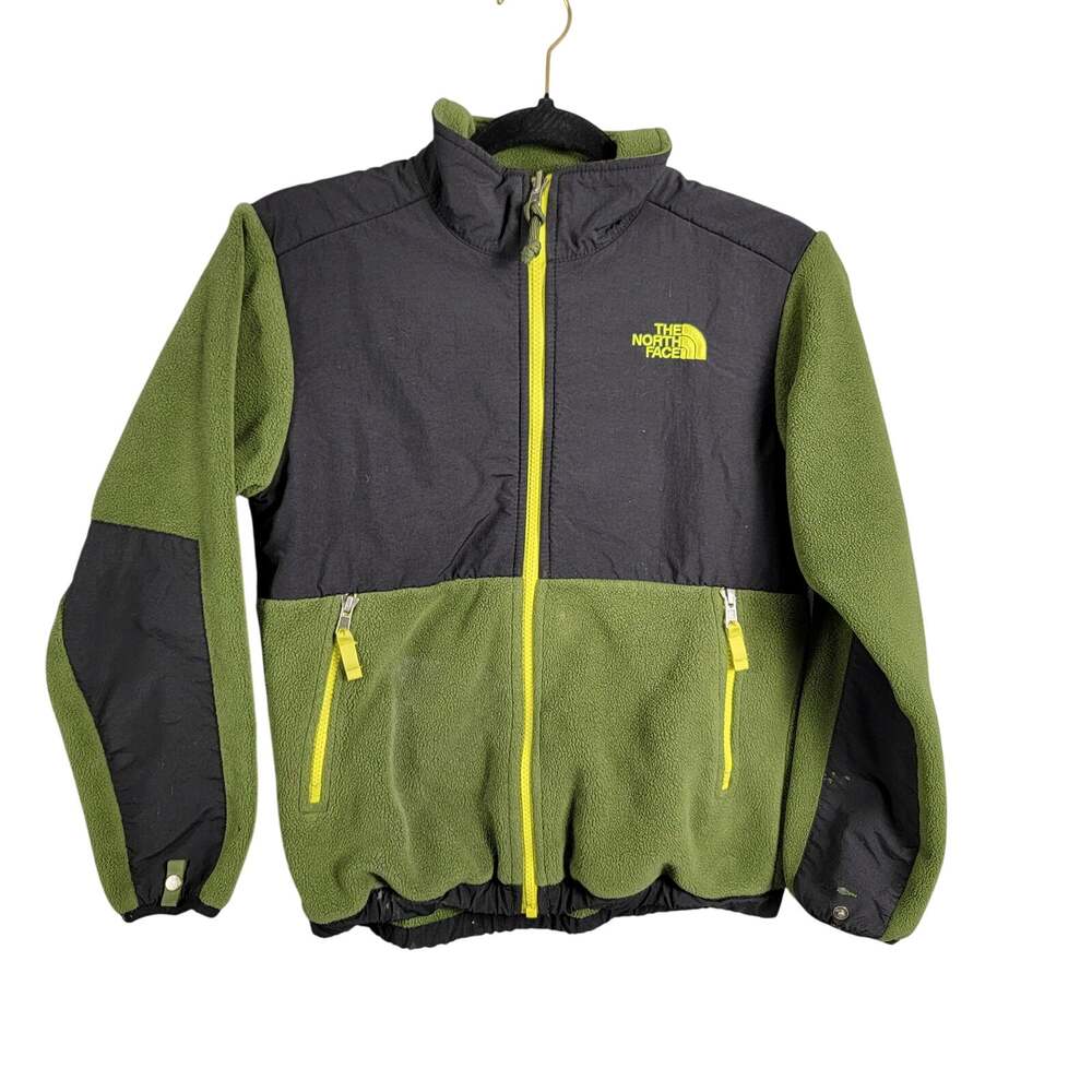 The North Face Boys Denali Style Fleece Full Zip Jacket Youth M 10/12 Green